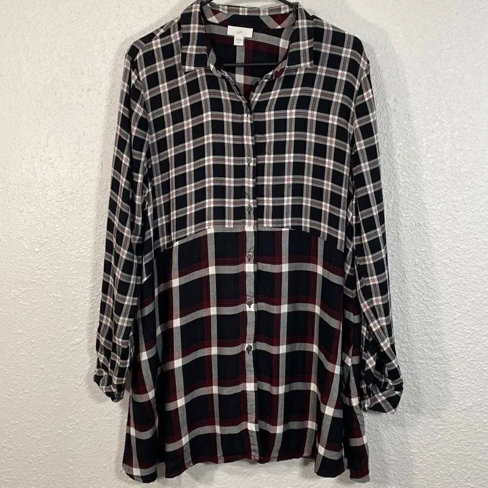 βοΈJ.JILLΒ PLAIDβLONGLINEβTUNIC/DRESSβ